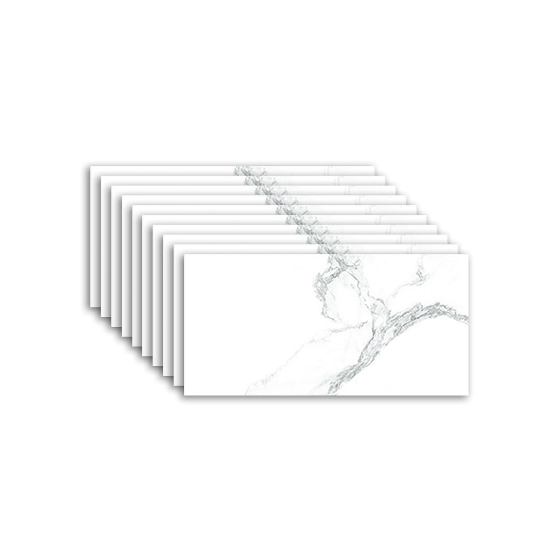 Rectangular Water-resistant Tile PVC Singular Peel & Stick Tile for Backsplash Wall White Clearhalo 'Flooring 'Home Improvement' 'home_improvement' 'home_improvement_peel_stick_blacksplash' 'Peel & Stick Backsplash Tile' 'peel_stick_blacksplash' 'Walls & Ceilings' Walls and Ceiling' 7339568