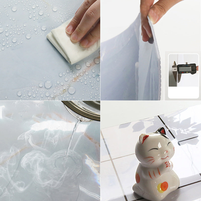 Rectangular Water-resistant Tile PVC Singular Peel & Stick Tile for Backsplash Wall Clearhalo 'Flooring 'Home Improvement' 'home_improvement' 'home_improvement_peel_stick_blacksplash' 'Peel & Stick Backsplash Tile' 'peel_stick_blacksplash' 'Walls & Ceilings' Walls and Ceiling' 7339572