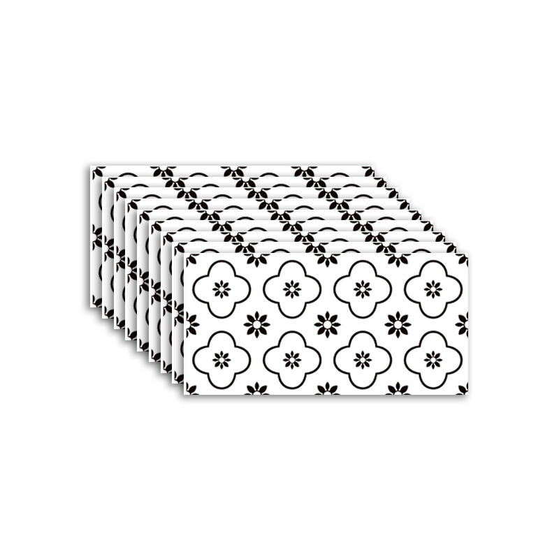 Rectangular Water-resistant Tile PVC Singular Peel & Stick Tile for Backsplash Wall Black White Clearhalo 'Flooring 'Home Improvement' 'home_improvement' 'home_improvement_peel_stick_blacksplash' 'Peel & Stick Backsplash Tile' 'peel_stick_blacksplash' 'Walls & Ceilings' Walls and Ceiling' 7339575