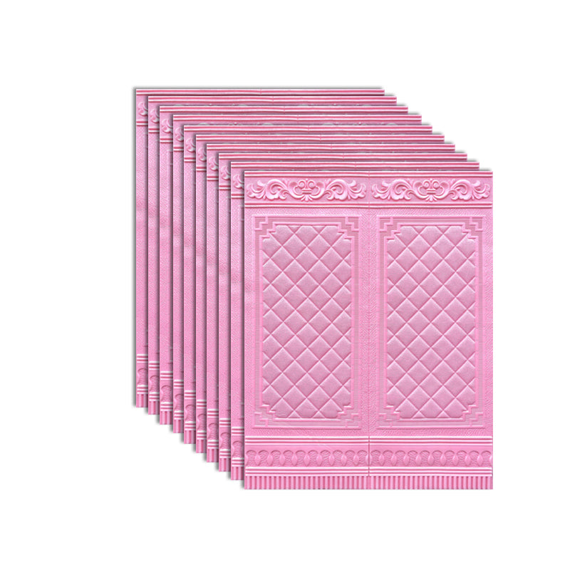 Wall Plank 3D Brick Bedroom and Living Room Wall Panels Set of 10 Pink 10-Piece Set Clearhalo 'Flooring 'Home Improvement' 'home_improvement' 'home_improvement_wall_paneling' 'Wall Paneling' 'wall_paneling' 'Walls & Ceilings' Walls and Ceiling' 7339666