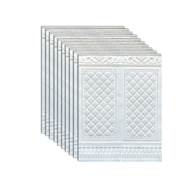 Wall Plank 3D Brick Bedroom and Living Room Wall Panels Set of 10 Cream 10-Piece Set Clearhalo 'Flooring 'Home Improvement' 'home_improvement' 'home_improvement_wall_paneling' 'Wall Paneling' 'wall_paneling' 'Walls & Ceilings' Walls and Ceiling' 7339677