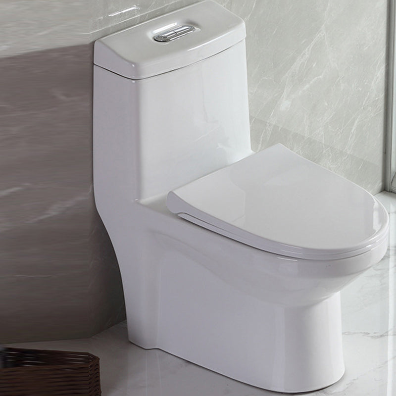 Contemporary Floor Mount Flush Toilet White Ceramic Urine Toilet for Bathroom 14"L x 26"W x 29"H Toilet with Sprayer Clearhalo 'Bathroom Remodel & Bathroom Fixtures' 'Home Improvement' 'home_improvement' 'home_improvement_toilets' 'Toilets & Bidets' 'Toilets' 7339813
