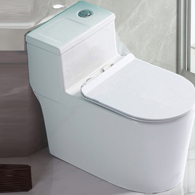 Contemporary Floor Mount Flush Toilet White Ceramic Urine Toilet for Bathroom 15"L x 29"W x 24"H Toilet with Sprayer Clearhalo 'Bathroom Remodel & Bathroom Fixtures' 'Home Improvement' 'home_improvement' 'home_improvement_toilets' 'Toilets & Bidets' 'Toilets' 7339815