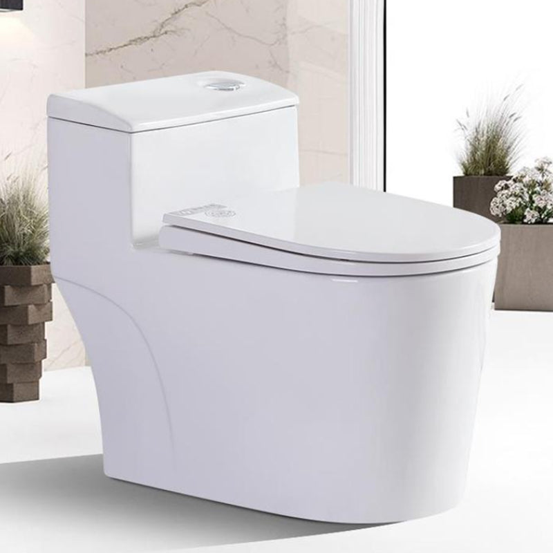 Contemporary Floor Mount Flush Toilet White Ceramic Urine Toilet for Bathroom 15.4"L x 28.3"W x 24.4"H Toilet with Sprayer 16" Clearhalo 'Bathroom Remodel & Bathroom Fixtures' 'Home Improvement' 'home_improvement' 'home_improvement_toilets' 'Toilets & Bidets' 'Toilets' 7339816