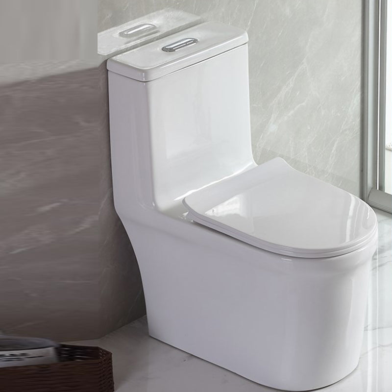 Contemporary Floor Mount Flush Toilet White Ceramic Urine Toilet for Bathroom 15"L x 27"W x 30"H Toilet with Sprayer Clearhalo 'Bathroom Remodel & Bathroom Fixtures' 'Home Improvement' 'home_improvement' 'home_improvement_toilets' 'Toilets & Bidets' 'Toilets' 7339817