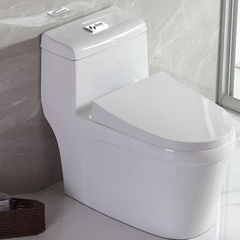 Contemporary Floor Mount Flush Toilet White Ceramic Urine Toilet for Bathroom 15"L x 28"W x 25"H Toilet with Sprayer Clearhalo 'Bathroom Remodel & Bathroom Fixtures' 'Home Improvement' 'home_improvement' 'home_improvement_toilets' 'Toilets & Bidets' 'Toilets' 7339819