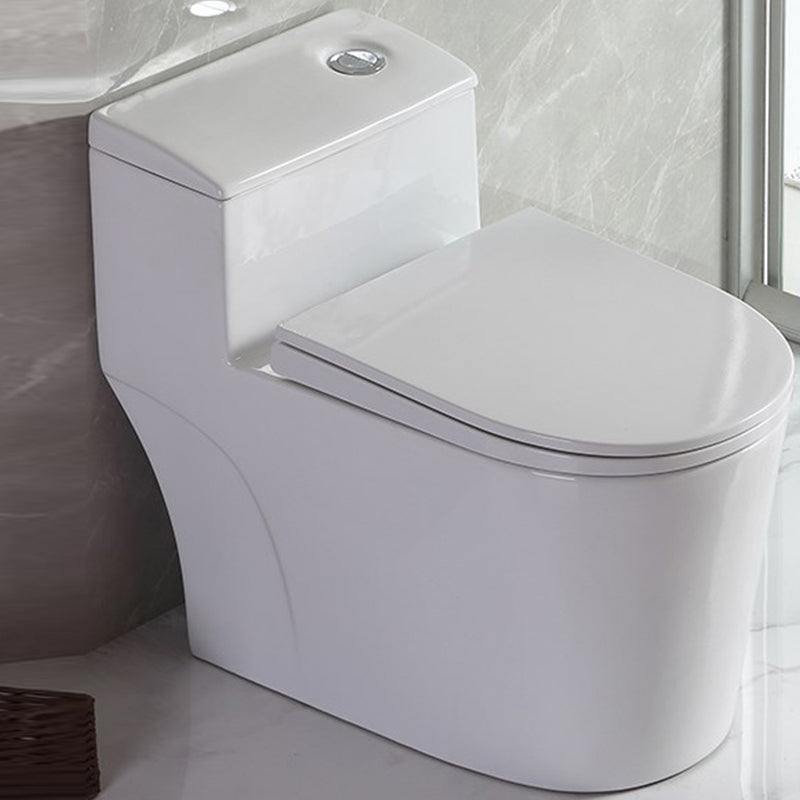 Contemporary Floor Mount Flush Toilet White Ceramic Urine Toilet for Bathroom 15.4"L x 28.3"W x 24.4"H Toilet with Sprayer Clearhalo 'Bathroom Remodel & Bathroom Fixtures' 'Home Improvement' 'home_improvement' 'home_improvement_toilets' 'Toilets & Bidets' 'Toilets' 7339821
