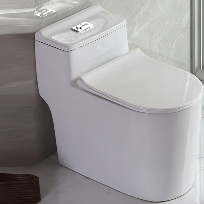 Contemporary Floor Mount Flush Toilet White Ceramic Urine Toilet for Bathroom 15"L x 27"W x 24"H Toilet with Sprayer Clearhalo 'Bathroom Remodel & Bathroom Fixtures' 'Home Improvement' 'home_improvement' 'home_improvement_toilets' 'Toilets & Bidets' 'Toilets' 7339823