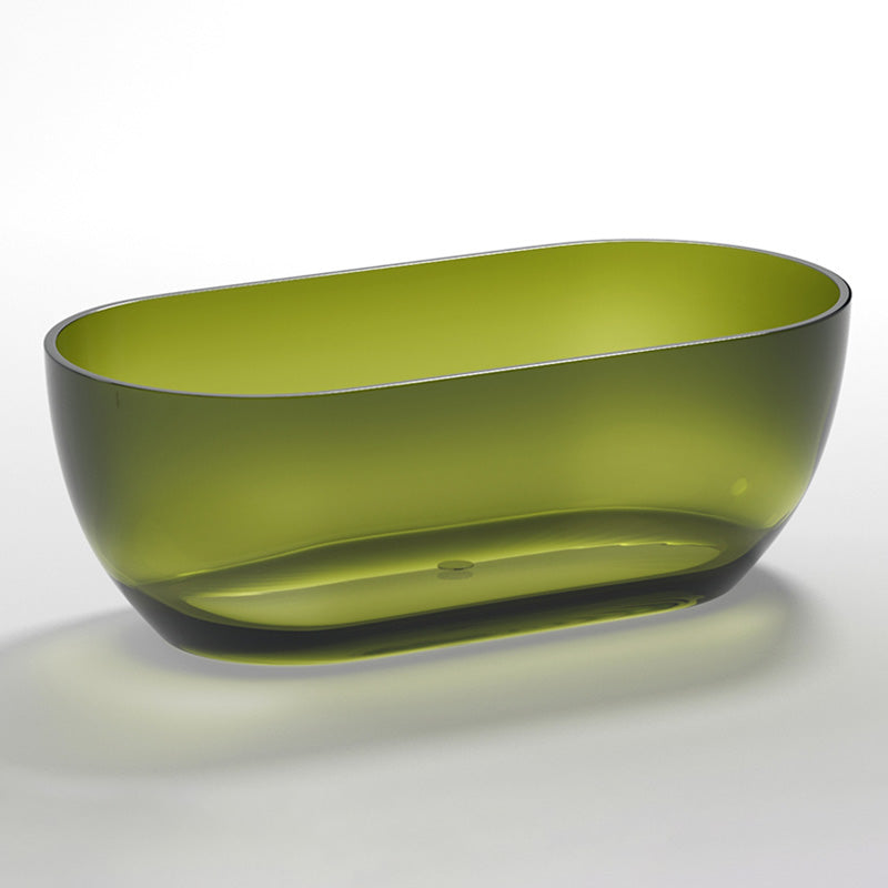 Oval Soaking Bathtub Freestanding Antique Finish Modern Bath Tub Green Tub Clearhalo 'Bathroom Remodel & Bathroom Fixtures' 'Bathtubs' 'Home Improvement' 'home_improvement' 'home_improvement_bathtubs' 'Showers & Bathtubs' 7339881