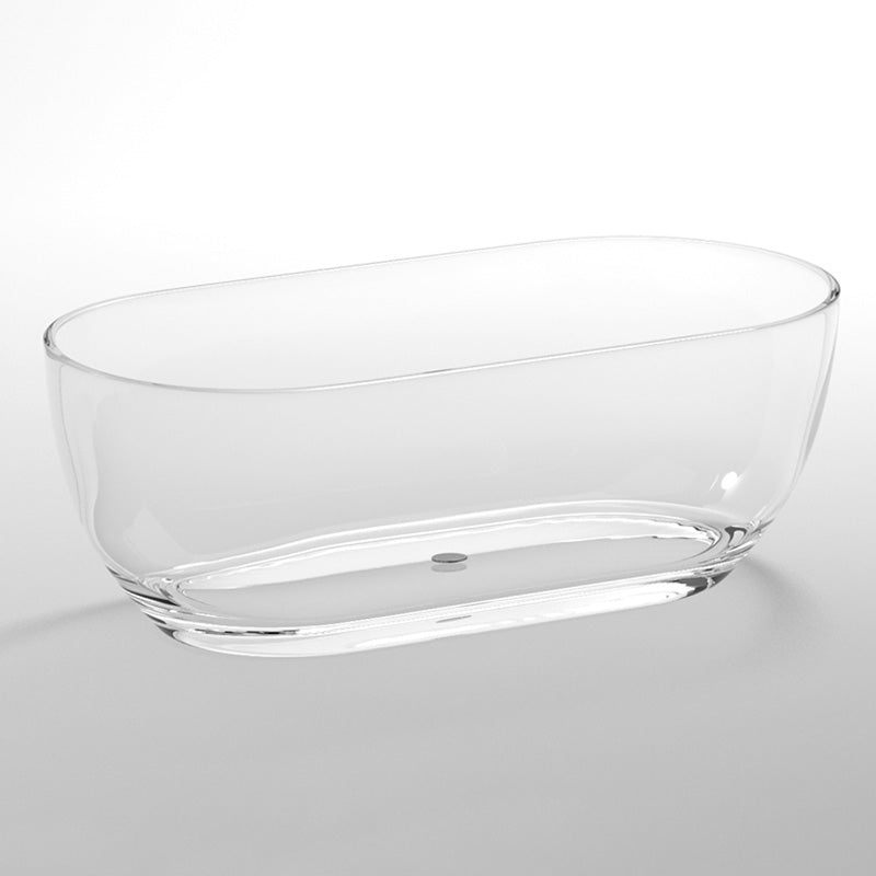 Oval Soaking Bathtub Freestanding Antique Finish Modern Bath Tub Clear Tub Clearhalo 'Bathroom Remodel & Bathroom Fixtures' 'Bathtubs' 'Home Improvement' 'home_improvement' 'home_improvement_bathtubs' 'Showers & Bathtubs' 7339883