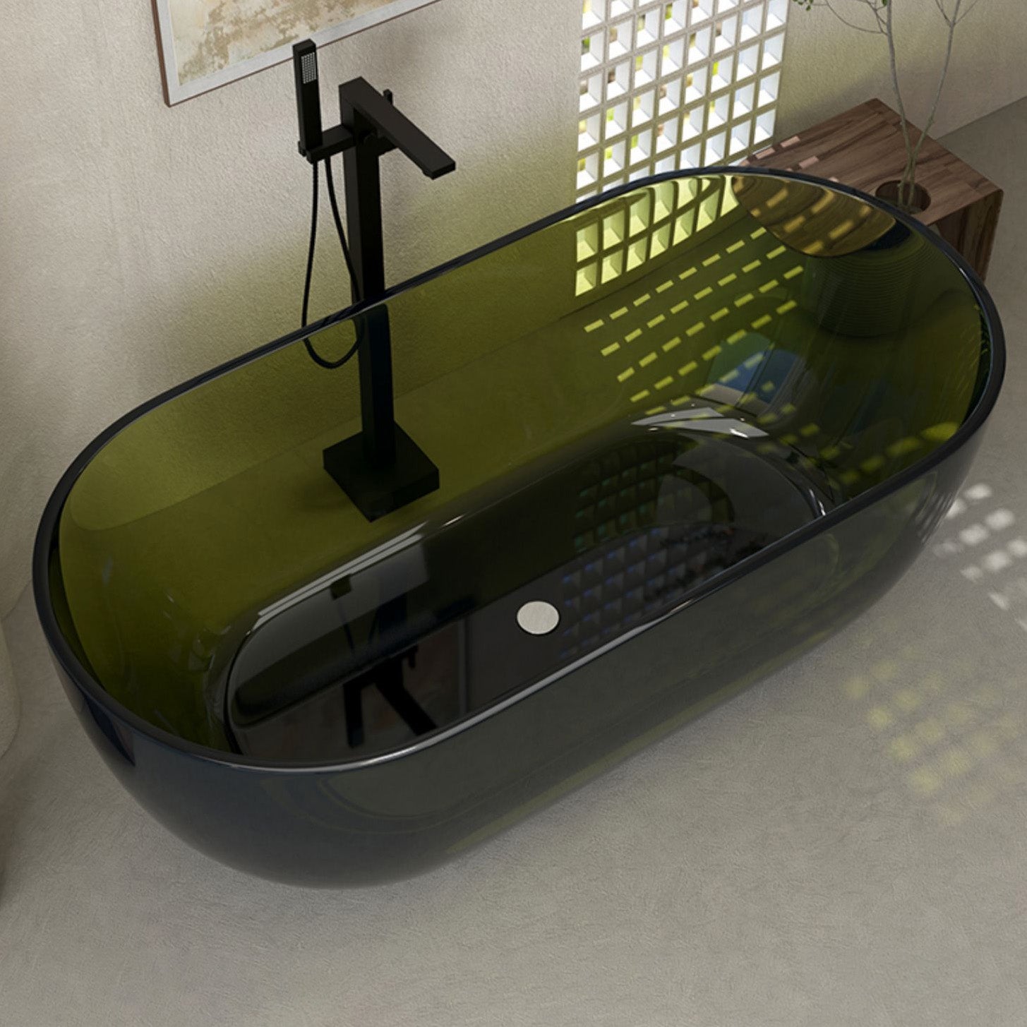 Oval Soaking Bathtub Freestanding Antique Finish Modern Bath Tub Clearhalo 'Bathroom Remodel & Bathroom Fixtures' 'Bathtubs' 'Home Improvement' 'home_improvement' 'home_improvement_bathtubs' 'Showers & Bathtubs' 7339884