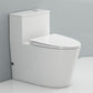 Modern White Floor Mount Toilet Slow Close Seat Included Toilet Bowl for Bathroom 16" Clearhalo 'Bathroom Remodel & Bathroom Fixtures' 'Home Improvement' 'home_improvement' 'home_improvement_toilets' 'Toilets & Bidets' 'Toilets' 7340487