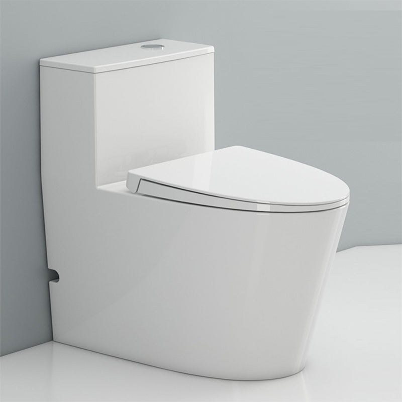 Modern White Floor Mount Toilet Slow Close Seat Included Toilet Bowl for Bathroom 16" Clearhalo 'Bathroom Remodel & Bathroom Fixtures' 'Home Improvement' 'home_improvement' 'home_improvement_toilets' 'Toilets & Bidets' 'Toilets' 7340487