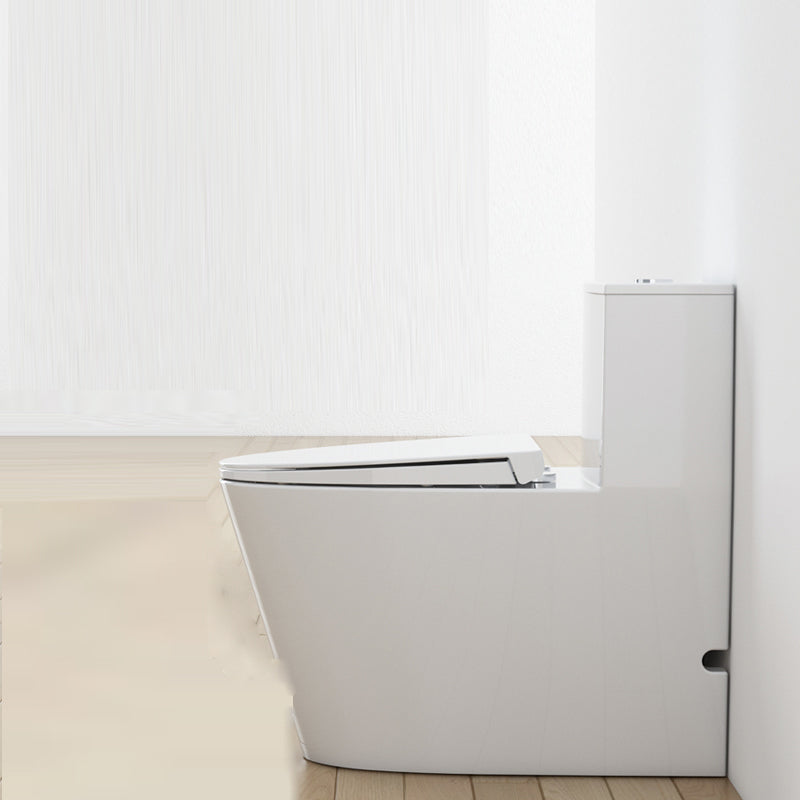 Modern White Floor Mount Toilet Slow Close Seat Included Toilet Bowl for Bathroom 12" Clearhalo 'Bathroom Remodel & Bathroom Fixtures' 'Home Improvement' 'home_improvement' 'home_improvement_toilets' 'Toilets & Bidets' 'Toilets' 7340488