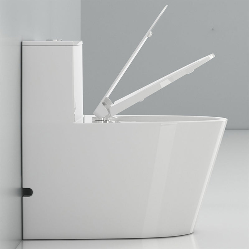 Modern White Floor Mount Toilet Slow Close Seat Included Toilet Bowl for Bathroom 14" Clearhalo 'Bathroom Remodel & Bathroom Fixtures' 'Home Improvement' 'home_improvement' 'home_improvement_toilets' 'Toilets & Bidets' 'Toilets' 7340489