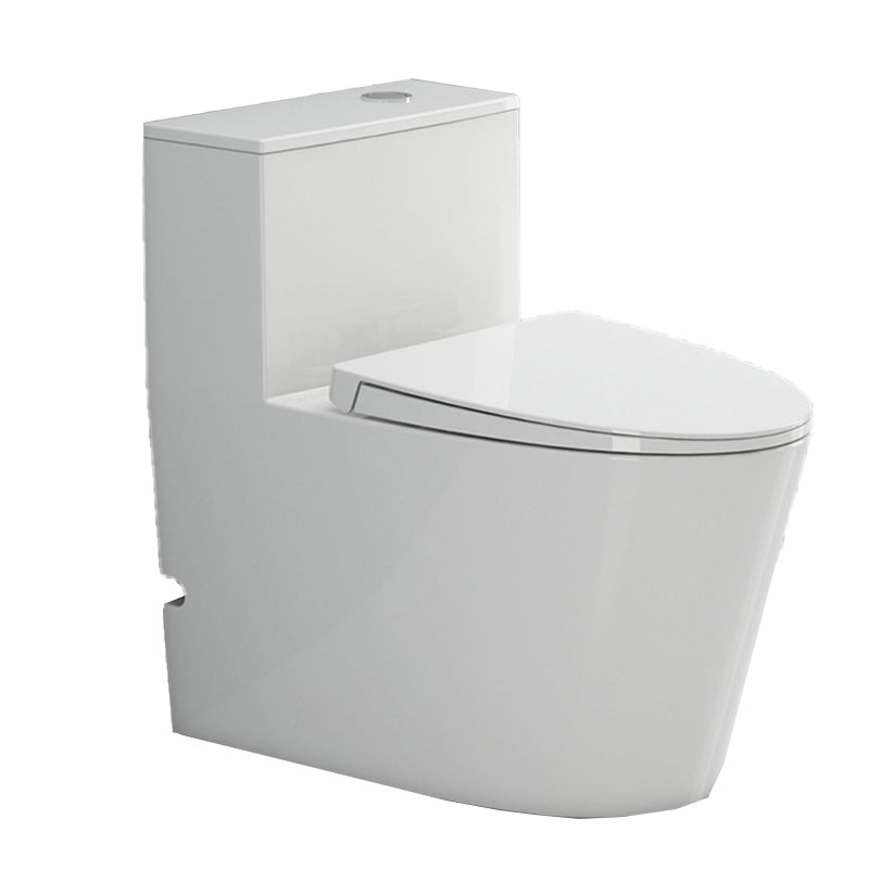 Modern White Floor Mount Toilet Slow Close Seat Included Toilet Bowl for Bathroom Clearhalo 'Bathroom Remodel & Bathroom Fixtures' 'Home Improvement' 'home_improvement' 'home_improvement_toilets' 'Toilets & Bidets' 'Toilets' 7340492