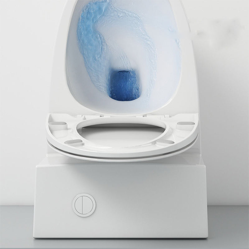 Modern White Floor Mount Toilet Slow Close Seat Included Toilet Bowl for Bathroom Clearhalo 'Bathroom Remodel & Bathroom Fixtures' 'Home Improvement' 'home_improvement' 'home_improvement_toilets' 'Toilets & Bidets' 'Toilets' 7340495