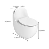 Floor Mounted Siphon Jet Urine Toilet One Piece Toilet Modern Toilet Clearhalo 'Bathroom Remodel & Bathroom Fixtures' 'Home Improvement' 'home_improvement' 'home_improvement_toilets' 'Toilets & Bidets' 'Toilets' 7340510