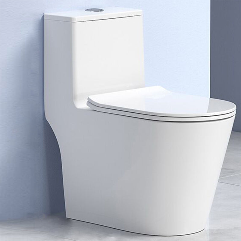 Traditional Floor Mount White Toilet Slow Close Seat Included Toilet Bowl for Bathroom 14"L x 28"W x 28"H 16" Clearhalo 'Bathroom Remodel & Bathroom Fixtures' 'Home Improvement' 'home_improvement' 'home_improvement_toilets' 'Toilets & Bidets' 'Toilets' 7340512