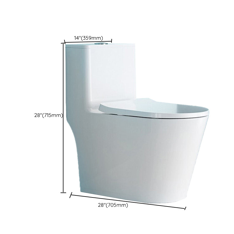 Traditional Floor Mount White Toilet Slow Close Seat Included Toilet Bowl for Bathroom Clearhalo 'Bathroom Remodel & Bathroom Fixtures' 'Home Improvement' 'home_improvement' 'home_improvement_toilets' 'Toilets & Bidets' 'Toilets' 7340524