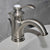 Traditional Wide Spread Bathroom Faucet 1 Lever Handles Lavatory Faucet Nickel 7" Clearhalo 'Bathroom Remodel & Bathroom Fixtures' 'Bathroom Sink Faucets' 'Bathroom Sinks & Faucet Components' 'bathroom_sink_faucets' 'Home Improvement' 'home_improvement' 'home_improvement_bathroom_sink_faucets' 7340768