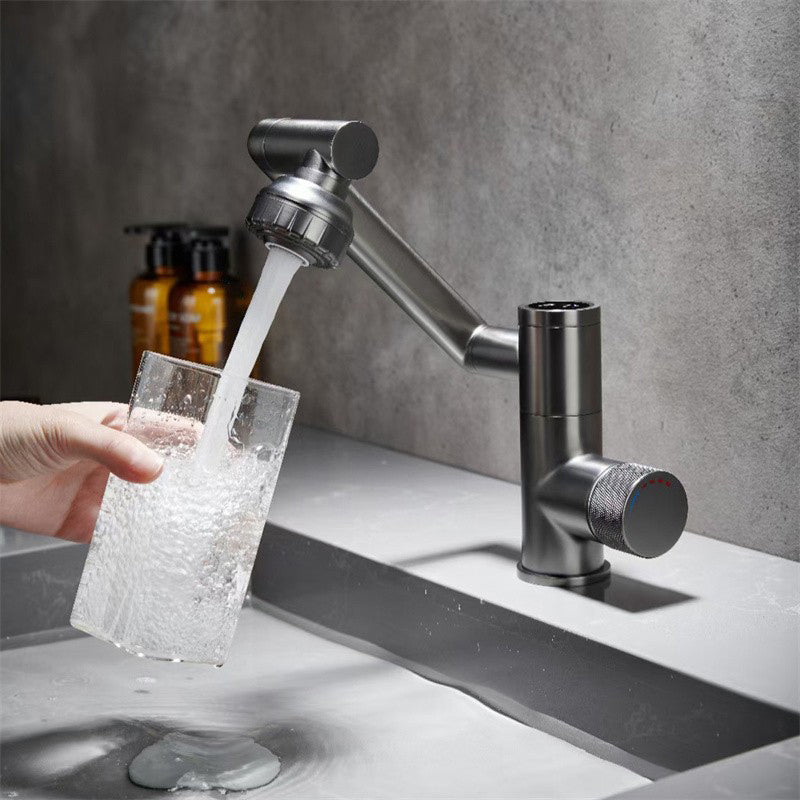 Industrial Centerset Lavatory Faucet Vintage Lever Lavatory Faucet Grey Aerator Included Clearhalo 'Bathroom Remodel & Bathroom Fixtures' 'Bathroom Sink Faucets' 'Bathroom Sinks & Faucet Components' 'bathroom_sink_faucets' 'Home Improvement' 'home_improvement' 'home_improvement_bathroom_sink_faucets' 7340785