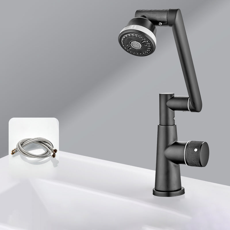 Knob Handle Wide Spread Bathroom Faucet Industrial Vanity Sink Faucet Black Clearhalo 'Bathroom Remodel & Bathroom Fixtures' 'Bathroom Sink Faucets' 'Bathroom Sinks & Faucet Components' 'bathroom_sink_faucets' 'Home Improvement' 'home_improvement' 'home_improvement_bathroom_sink_faucets' 7340797