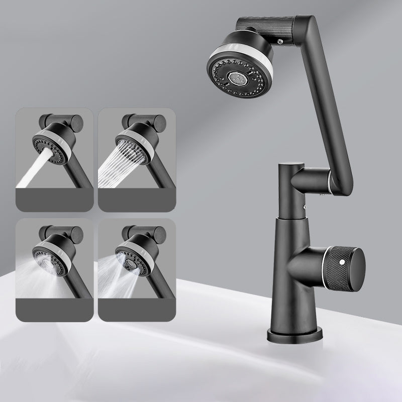 Knob Handle Wide Spread Bathroom Faucet Industrial Vanity Sink Faucet Black Supply Line Not Included Clearhalo 'Bathroom Remodel & Bathroom Fixtures' 'Bathroom Sink Faucets' 'Bathroom Sinks & Faucet Components' 'bathroom_sink_faucets' 'Home Improvement' 'home_improvement' 'home_improvement_bathroom_sink_faucets' 7340798