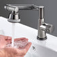Knob Handle Wide Spread Bathroom Faucet Industrial Vanity Sink Faucet Clearhalo 'Bathroom Remodel & Bathroom Fixtures' 'Bathroom Sink Faucets' 'Bathroom Sinks & Faucet Components' 'bathroom_sink_faucets' 'Home Improvement' 'home_improvement' 'home_improvement_bathroom_sink_faucets' 7340801