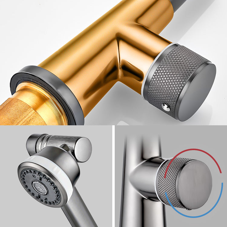 Knob Handle Wide Spread Bathroom Faucet Industrial Vanity Sink Faucet Clearhalo 'Bathroom Remodel & Bathroom Fixtures' 'Bathroom Sink Faucets' 'Bathroom Sinks & Faucet Components' 'bathroom_sink_faucets' 'Home Improvement' 'home_improvement' 'home_improvement_bathroom_sink_faucets' 7340807