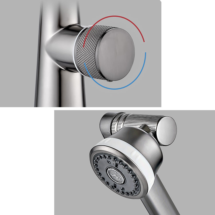 Knob Handle Wide Spread Bathroom Faucet Industrial Vanity Sink Faucet Clearhalo 'Bathroom Remodel & Bathroom Fixtures' 'Bathroom Sink Faucets' 'Bathroom Sinks & Faucet Components' 'bathroom_sink_faucets' 'Home Improvement' 'home_improvement' 'home_improvement_bathroom_sink_faucets' 7340810