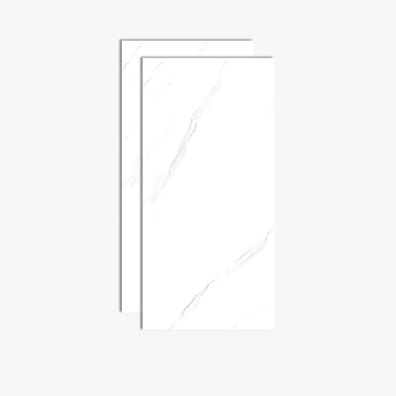 Modern Rectangle White Singular Tile Marble Floor and Wall for Bathroom Gloss White Clearhalo 'Floor Tiles & Wall Tiles' 'floor_tiles_wall_tiles' 'Flooring 'Home Improvement' 'home_improvement' 'home_improvement_floor_tiles_wall_tiles' Walls and Ceiling' 7340917
