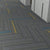 Modern Carpet Tile Level Loop Striped Print Interlocking Non-Skid Tiles and Carpet Dark Gray Clearhalo 'Carpet Tiles & Carpet Squares' 'carpet_tiles_carpet_squares' 'Flooring 'Home Improvement' 'home_improvement' 'home_improvement_carpet_tiles_carpet_squares' Walls and Ceiling' 7341065