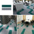 Modern Carpet Tile Level Loop Striped Print Interlocking Non-Skid Tiles and Carpet Gray-Green Vinyl Clearhalo 'Carpet Tiles & Carpet Squares' 'carpet_tiles_carpet_squares' 'Flooring 'Home Improvement' 'home_improvement' 'home_improvement_carpet_tiles_carpet_squares' Walls and Ceiling' 7341069