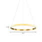 19"/25.5" Dia Gold Ring Suspension Light Minimalist LED Acrylic Ceiling Pendant Lamp in White/Warm Light Clearhalo 'Ceiling Lights' 'Modern Pendants' 'Modern' 'Pendant Lights' 'Pendants' Lighting' 734107