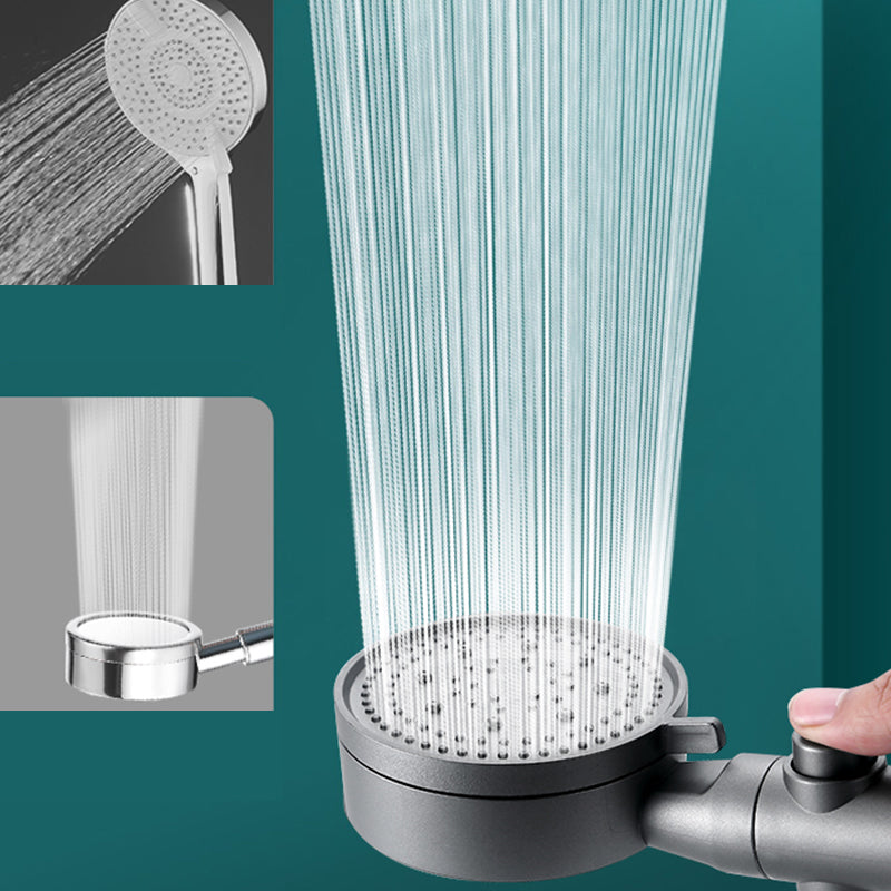 Contemporary Round Hand Shower Adjustable Spray Pattern Wall-Mount Showerhead Clearhalo 'Bathroom Remodel & Bathroom Fixtures' 'Home Improvement' 'home_improvement' 'home_improvement_shower_heads' 'Shower Heads' 'shower_heads' 'Showers & Bathtubs Plumbing' 'Showers & Bathtubs' 7341114
