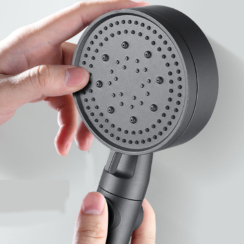 Contemporary Round Hand Shower Adjustable Spray Pattern Wall-Mount Showerhead Clearhalo 'Bathroom Remodel & Bathroom Fixtures' 'Home Improvement' 'home_improvement' 'home_improvement_shower_heads' 'Shower Heads' 'shower_heads' 'Showers & Bathtubs Plumbing' 'Showers & Bathtubs' 7341124