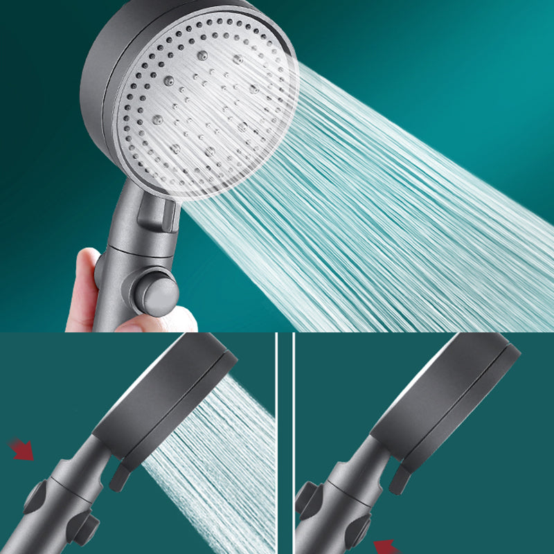 Contemporary Round Hand Shower Adjustable Spray Pattern Wall-Mount Showerhead Clearhalo 'Bathroom Remodel & Bathroom Fixtures' 'Home Improvement' 'home_improvement' 'home_improvement_shower_heads' 'Shower Heads' 'shower_heads' 'Showers & Bathtubs Plumbing' 'Showers & Bathtubs' 7341126