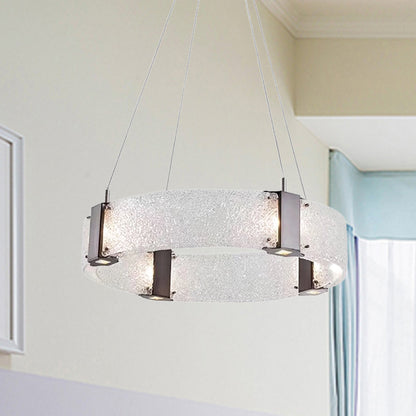 Halo Dining Room Chandelier Lighting White Water Glass 3 Heads Modernist Hanging Light Kit White Clearhalo 'Ceiling Lights' 'Chandeliers' 'Glass shade' 'Glass' 'Modern Chandeliers' 'Modern' Lighting' 734118