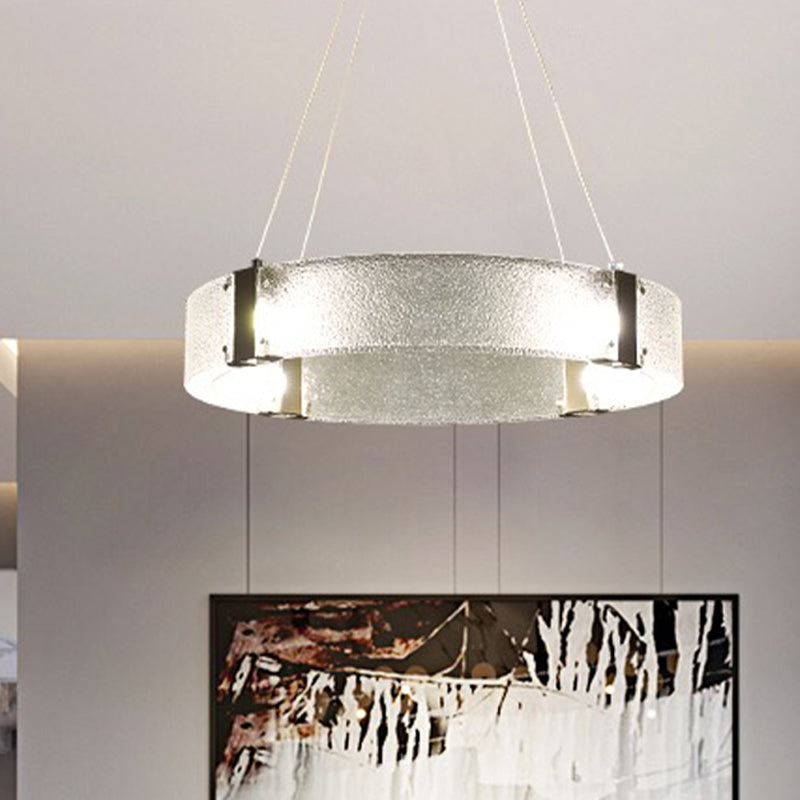 Halo Dining Room Chandelier Lighting White Water Glass 3 Heads Modernist Hanging Light Kit Clearhalo 'Ceiling Lights' 'Chandeliers' 'Glass shade' 'Glass' 'Modern Chandeliers' 'Modern' Lighting' 734119