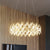 31.5"/23.5" W Grid Chandelier Contemporary Acrylic Dining Room LED Suspension Lamp in Chrome/Gold, Warm/White Light Gold Clearhalo 'Ceiling Lights' 'Chandeliers' 'Modern Chandeliers' 'Modern' Lighting' 734140