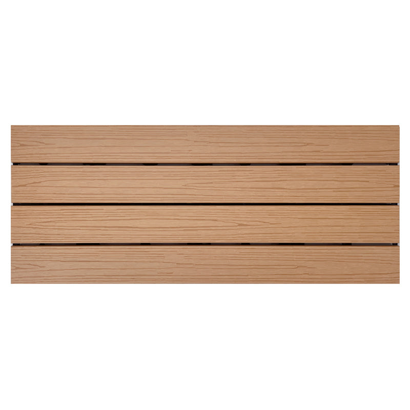 Modern Style Rectangle Wood Flooring Non-slip Outdoor Wood Flooring Brown/ Yellow Clearhalo 'Flooring 'Hardwood Flooring' 'hardwood_flooring' 'Home Improvement' 'home_improvement' 'home_improvement_hardwood_flooring' Walls and Ceiling' 7342404