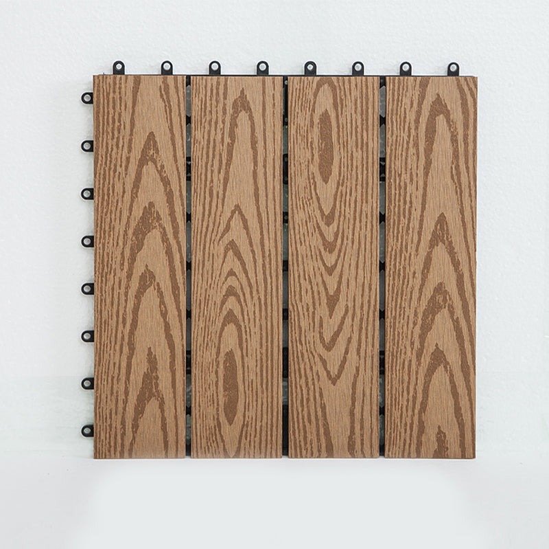 Contemporary Style WPC Flooring Anti-corrosion Square Wood Flooring Brown Yellow Clearhalo 'Flooring 'Hardwood Flooring' 'hardwood_flooring' 'Home Improvement' 'home_improvement' 'home_improvement_hardwood_flooring' Walls and Ceiling' 7342428