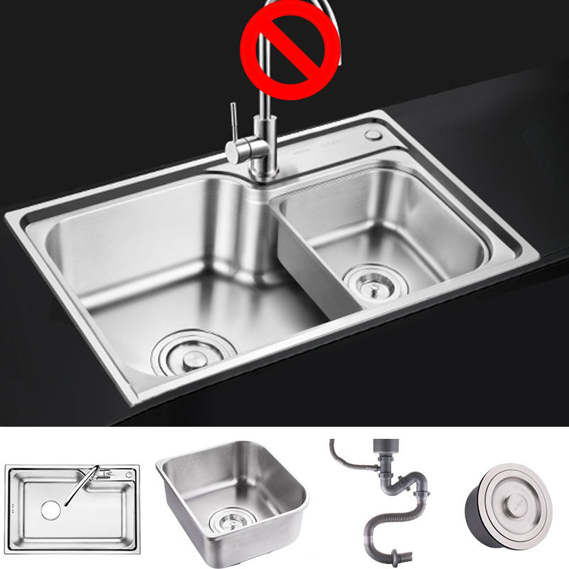 Stainless Steel Kitchen Sink Drop-In Single Bowl Kitchen Sink 28.3"L x 17.7"W x 8.7"H Sink Only None Clearhalo 'Home Improvement' 'home_improvement' 'home_improvement_kitchen_sinks' 'Kitchen Remodel & Kitchen Fixtures' 'Kitchen Sinks & Faucet Components' 'Kitchen Sinks' 'kitchen_sinks' 7342434
