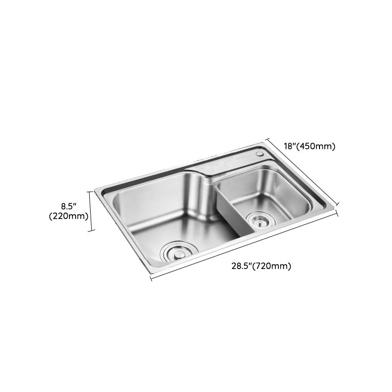 Stainless Steel Kitchen Sink Drop-In Single Bowl Kitchen Sink Clearhalo 'Home Improvement' 'home_improvement' 'home_improvement_kitchen_sinks' 'Kitchen Remodel & Kitchen Fixtures' 'Kitchen Sinks & Faucet Components' 'Kitchen Sinks' 'kitchen_sinks' 7342447