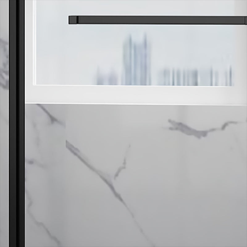 Tempered Shower Bath Door Transparent Metal Framed Grey Shower Door Clearhalo 'Bathroom Remodel & Bathroom Fixtures' 'Home Improvement' 'home_improvement' 'home_improvement_shower_tub_doors' 'Shower and Tub Doors' 'shower_tub_doors' 'Showers & Bathtubs' 7342547