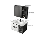 Modern Single Sink Vanity Metal Base Rectangular Wall Mount Vanity Set Clearhalo 'Bathroom Remodel & Bathroom Fixtures' 'Bathroom Vanities' 'bathroom_vanities' 'Home Improvement' 'home_improvement' 'home_improvement_bathroom_vanities' 7342887