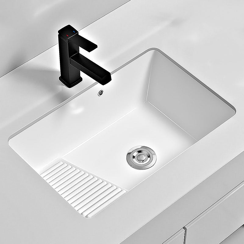 Modern Vessel Lavatory Sink Porcelain with Faucet Bathroom Sink 21"L x 16"W x 8"H Pull Out Faucet Sink with Faucet Clearhalo 'Bathroom Remodel & Bathroom Fixtures' 'Bathroom Sinks & Faucet Components' 'Bathroom Sinks' 'bathroom_sink' 'Home Improvement' 'home_improvement' 'home_improvement_bathroom_sink' 7342954
