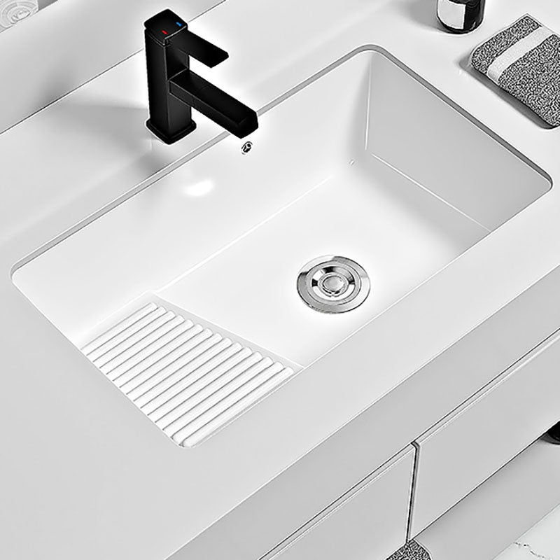 Modern Vessel Lavatory Sink Porcelain with Faucet Bathroom Sink 27"L x 16"W x 8"H Pull Out Faucet Sink with Faucet Clearhalo 'Bathroom Remodel & Bathroom Fixtures' 'Bathroom Sinks & Faucet Components' 'Bathroom Sinks' 'bathroom_sink' 'Home Improvement' 'home_improvement' 'home_improvement_bathroom_sink' 7342956