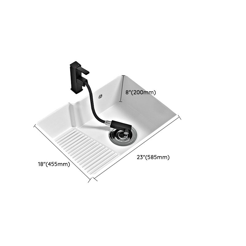 Modern Vessel Lavatory Sink Porcelain with Faucet Bathroom Sink Clearhalo 'Bathroom Remodel & Bathroom Fixtures' 'Bathroom Sinks & Faucet Components' 'Bathroom Sinks' 'bathroom_sink' 'Home Improvement' 'home_improvement' 'home_improvement_bathroom_sink' 7342987